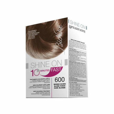 Bionike shine on fast trattamento colorante capelli biondo scuro 600 flacone 60 ml + tubo 60 ml