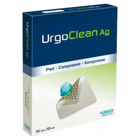 Medicazione tnt assorbente gelificante urgoclean ag/silver 10x10cm 5 pezzi