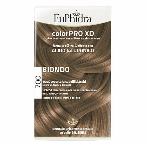 Euphidra colorpro xd 700 biondo gel colorante capelli in flacone + attivante + balsamo + guanti