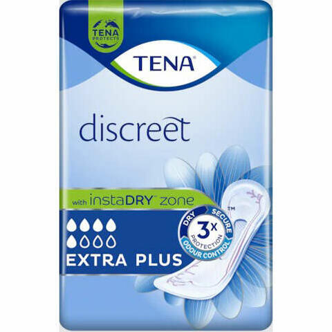 Assorbente incontinenza leggera tena discreet extra plus 16 pezzi