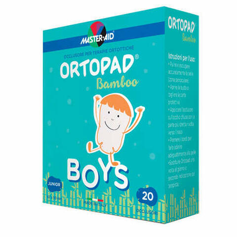 Cerotto oculare ortopad cotton boys occlusore per terapie ortottiche medium 5,4x7,6 cm 20 pezzi