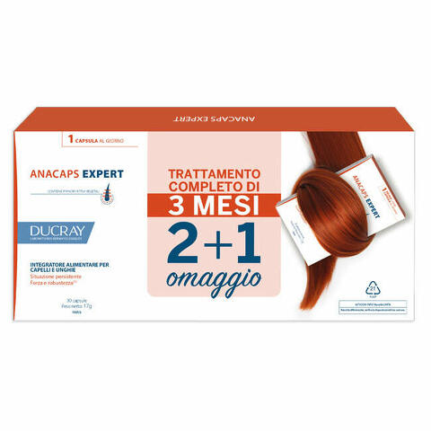 Anacaps expert capelli e unghie 3 x 30 capsule