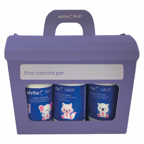 Cofanetto baby 5 pezzi 1 bagno shampoo 300 ml + 1 crema viso corpo 300 ml + 1 detergente mani viso 300 ml + 1 pasta ossido zinco 100 ml + salviette pure water 60 pezzi