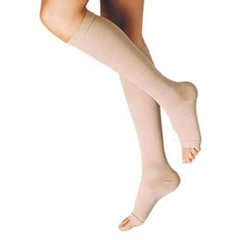 Gambaletto terapeutico dualsan a compressione decrescente kkl1 punta aperta beige unisex 2 1 paio