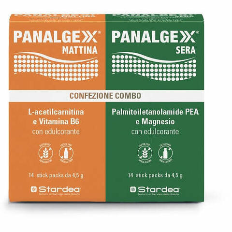 Panalgexx mattina 14 stickpack + panalgexx sera 14 stickpack confezione combo