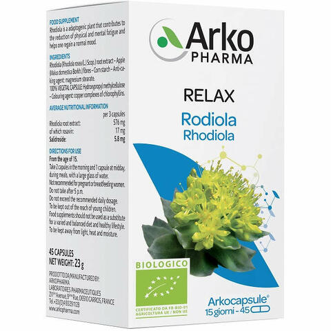 Arkocapsule rodiola bio 45 capsule