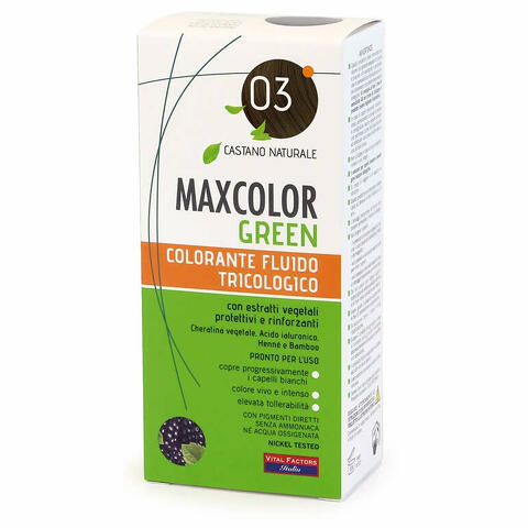 Maxcolor green 03 castano naturale 75 ml + balsamo 15 ml