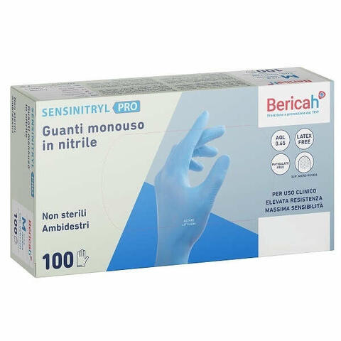 Guanto monouso sensinitryl pro in nitrile small 100 pezzi