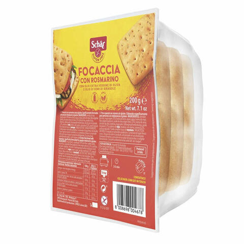 Focaccia con rosmarino senza lattosio 200 g