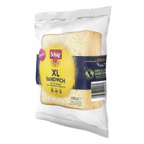 Xl sandwich pane bianco senza lattosio 280 g