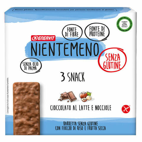 Nientemeno bar cioccolato al latte nocciole 3 x 33 g