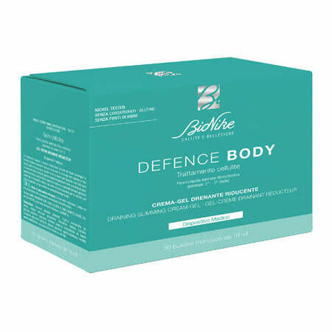 Defence body trattamento cellulite crema gel drenante riducente 30 bustine da 10 ml