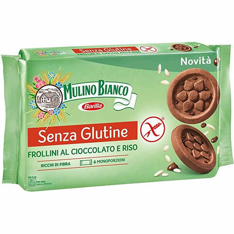 Senza glutine frollini al cioccolato e riso 6 monoporzioni da 41,66 g