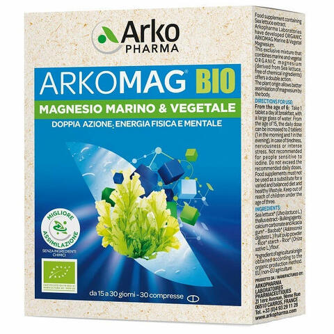 Arkomag bio magnesio marino & vegetale 30 compresse