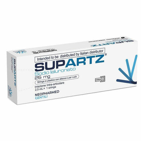 Siringa preriempita intra-articolare supartz acido ialuronico 25 mg 2,5 ml 5 pezzi