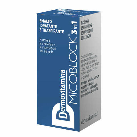 Dermovitamina micoblock 3 in 1 smalto idratante e traspirante blu 5ml