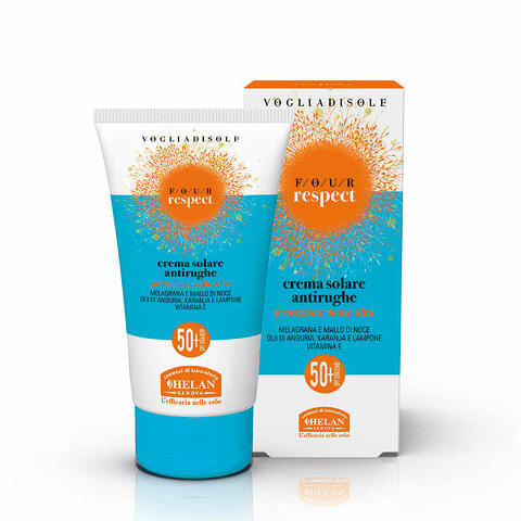 Vogliadisole four respect crema solare antirughe spf50+ 50 ml