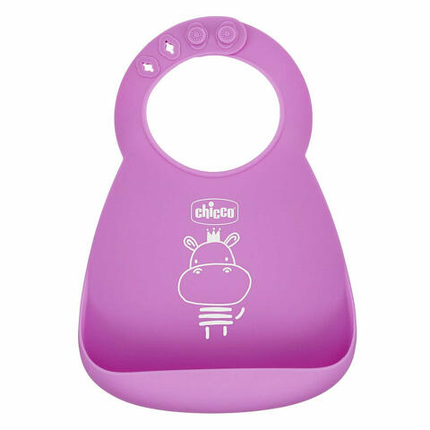 Easy Roll Bib - Bavaglino in Silicone Rosa 6m+