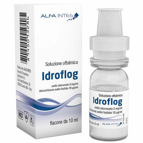 Soluzione oftalmica  acido ialuronato 2 mg/ml e idrocortisone sodio fosfato 10 mcg/ml 10 ml