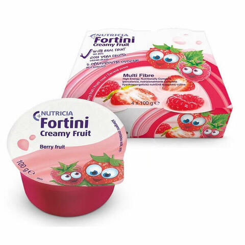 Fortini creamy fruit multi fibre frutti rossi 4x100 g