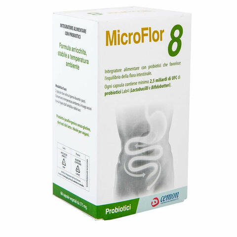 Microflor 8 60 capsule vegetali no frigo