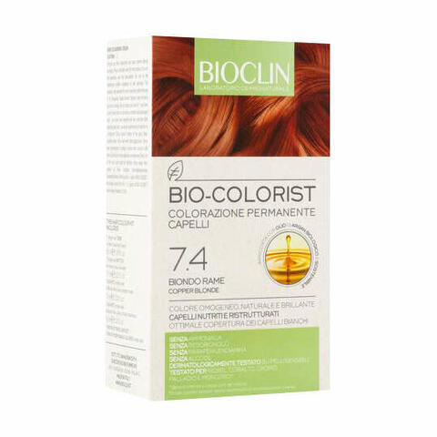 Bio color fast&perfection 6,4 biondo scuro ramato crema colorante 60 ml + rivelatore in crema 60 ml + bio color shampoo 10 ml + bio color maschera 10 ml