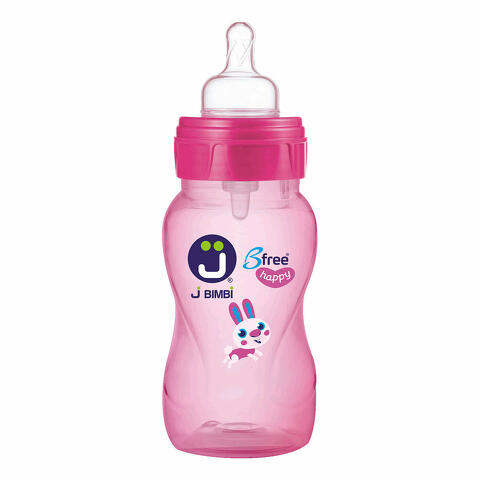 Biberon antiotite 260 ml - J BIMBI ME - Rosa 3m+