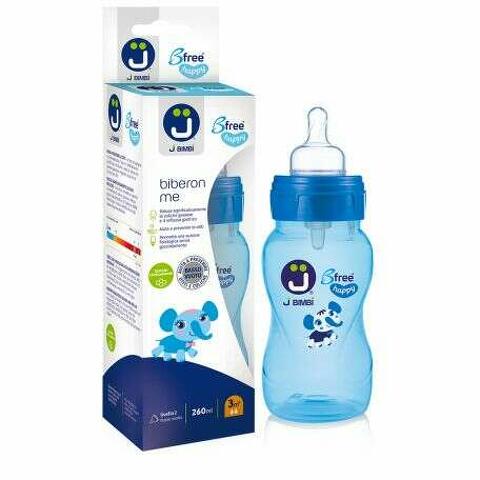 Biberon antiotite 260 ml - J BIMBI ME - Blu 3m+