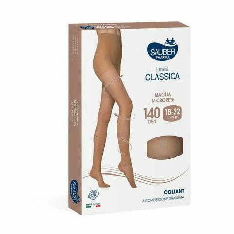 Collant 140 denari maglia liscia neutro beige 4 linea classica