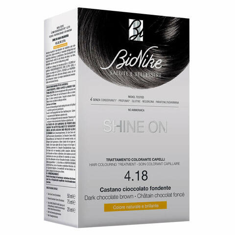 Shine on castano cioccolato fondente 4,18 flacone 75 ml + tubo 50 ml