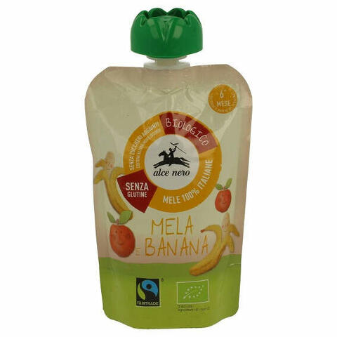 Purea mela/banana doypack bio baby food fairtrade 100 g