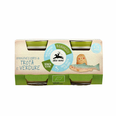 Omogeneizzato trota e verdure baby food bio 2 x 80 g