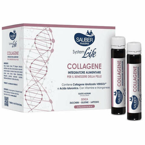 Sauber systemlife antieta' collagene 10 flaconcini da 25 ml