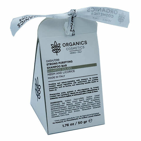 Organics cosmetics strong purifying shampoo bar 50 g