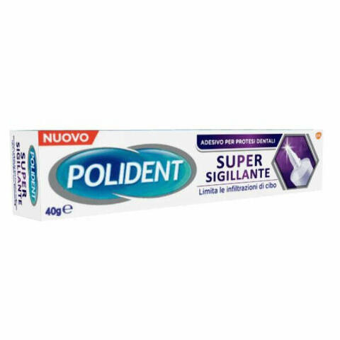 Polident super tenuta+sigillante adesivo protesi dentale 40 g