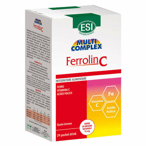 Esi ferrolin c pocket drink 24 bustine