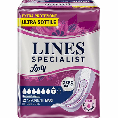 Assorbenti per incontinenza lines specialist lady 12 pezzi