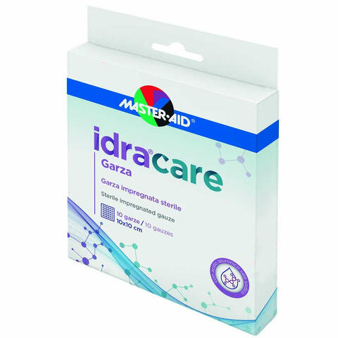 Master-aid idracare garza impregnata 10x10 cm 10 pezzi