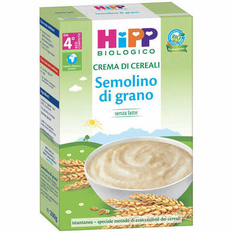 Hipp bio crema cereali semolino di grano 200 g