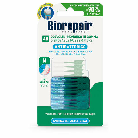 Biorepair oral care antibatterico 40 scovolini monouso spazi regolari