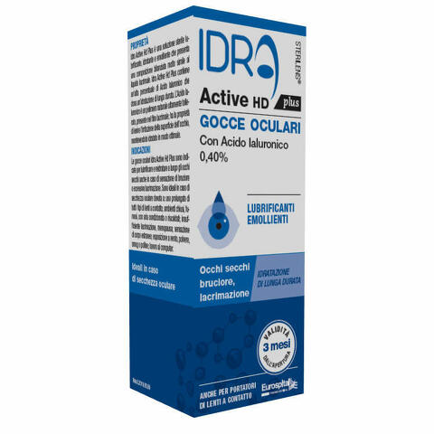 Gocce oculari sterilens idra active hd plus 10ml con acido ialuronico 0,40%