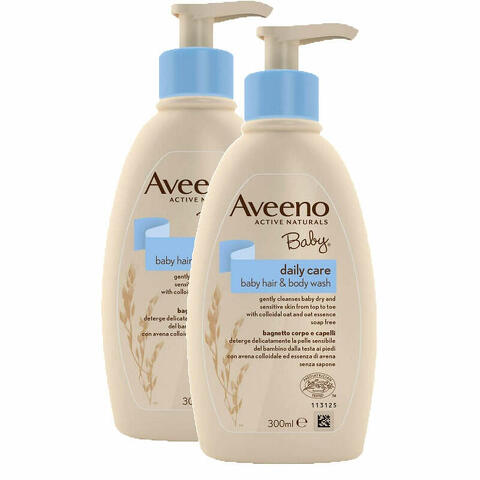 Aveeno baby bagnetto testa piedi 300ml bundle