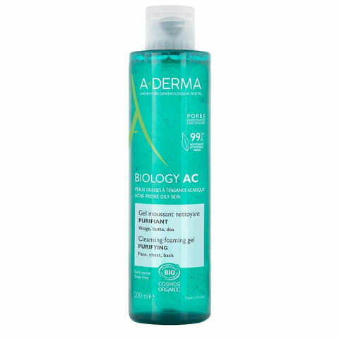 Aderma biology ac gel detergente schiumogeno purificante 200ml