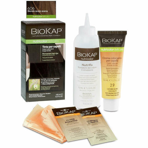 Bios line  biokap nutricolor delicato rapid tinta 6,06 biondo scuro avana 135ml