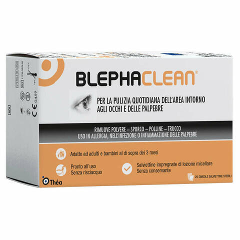 Blephaclean garze oculari sterili a base di acido ialuronico 20 pezzi