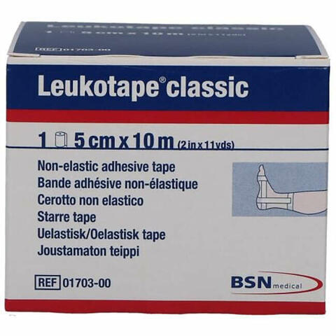 Leukotape benda anelastica per bendaggi funzionali 5x100 cm