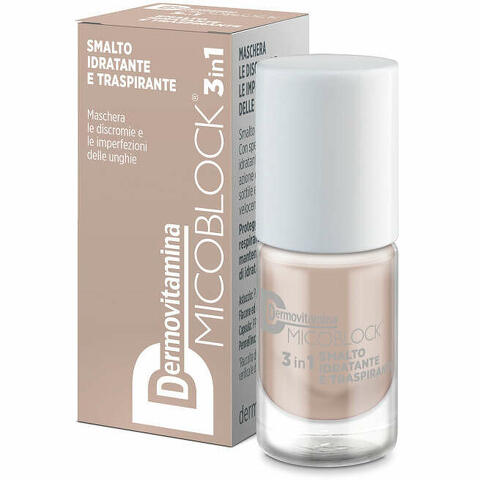 Dermovitamina micoblock 3in1 smalto idratante e traspirante beige 5ml