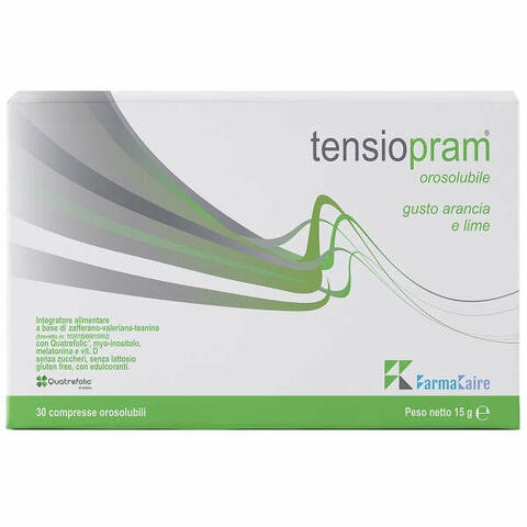 Tensiopram orosolubile 30 compresse masticabili gusto arancia e lime