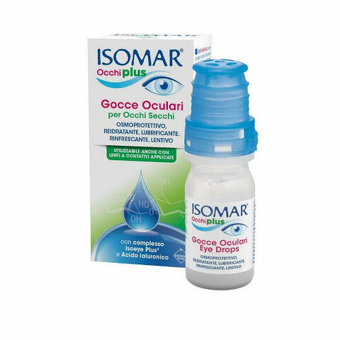 Isomar occhi plus gocce oculari per occhi secchi all'acido ialuronico 0,25% 10ml