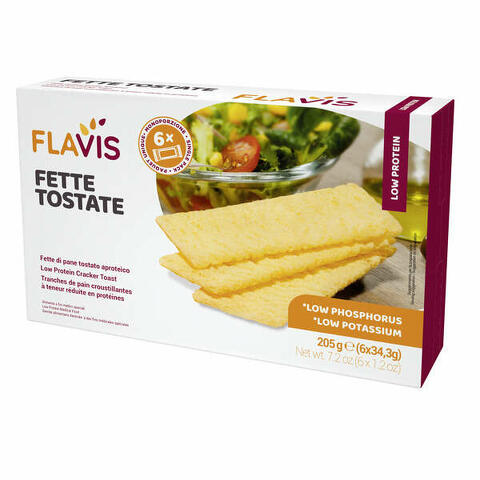 Flavis fette tostate aproteiche 6 porzioni da 34,3 g